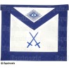 Tablier maçonnique en simili-cuir – York Rite – Maître des Cérémonies – Machine embroidery