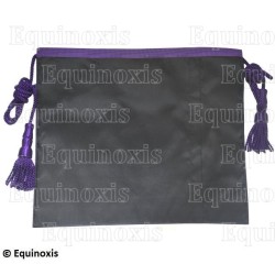 Leather Masonic apron – York Rite – Past Worshipful Master – Sextant + taus