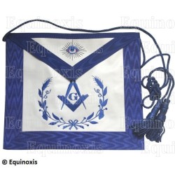 Tablier maçonnique en simili cuir – York Rite – Master Mason – Equerre et Compas + G
