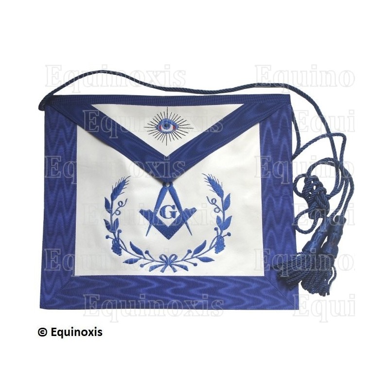 Tablier maçonnique en simili cuir – York Rite – Master Mason – Equerre et Compas + G