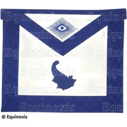 Tablier maçonnique en simili-cuir – Rite York – Deuxième Intendant – Brodé machine