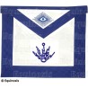 Tablier maçonnique en simili-cuir – York Rite – Electricien – Machine embroidery