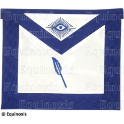 Tablier maçonnique en simili-cuir – York Rite – Assistant Secrétaire – Machine embroidery