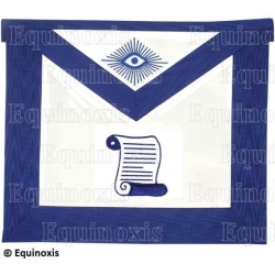 Tablier maçonnique en simili-cuir – York Rite – Orateur – Machine embroidery