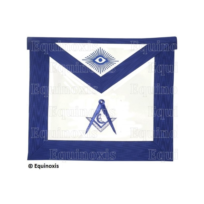Masonic apron (leather) – York Rite – Deuxième Diacre – Machine embroidery