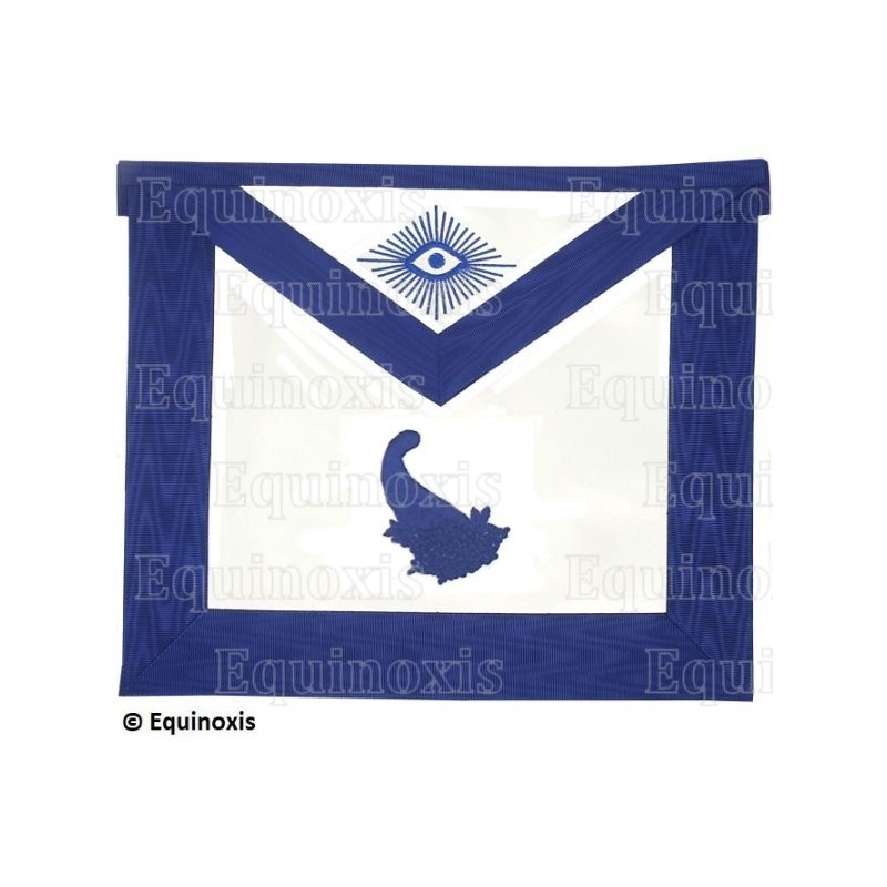 Masonic apron (leather) – York Rite – Deuxième Intendant – Machine embroidery