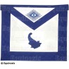 Masonic apron (leather) – York Rite – Deuxième Intendant – Machine embroidery