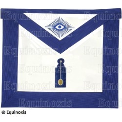 Masonic apron (leather) – York Rite – Deuxième Surveillant – Machine embroidery