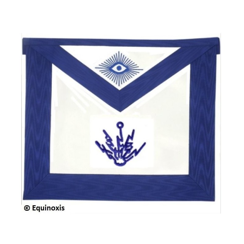 Masonic apron (leather) – York Rite – Electricien – Machine embroidery