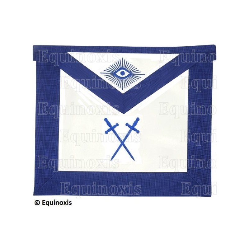 Masonic apron (leather) – York Rite – Grade Intérieur – Machine embroidery