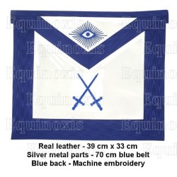 Masonic apron (leather) – York Rite – Maître des Cérémonies 1 – Machine embroidery