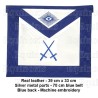 Masonic apron (leather) – York Rite – Maître des Cérémonies 1 – Machine embroidery