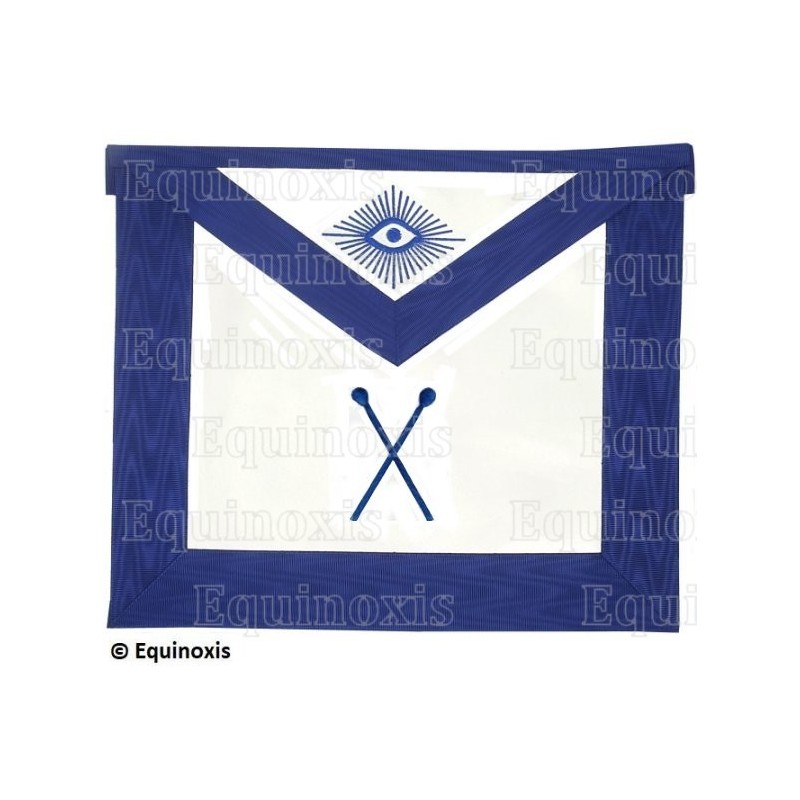 Masonic apron (leather) – York Rite – Maître des Cérémonies 2 – Machine embroidery