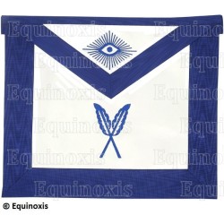 Masonic apron (leather) – York Rite –  Secrétaire – Machine embroidery