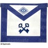 Masonic apron (leather) – York Rite – Trésorier – Machine embroidery