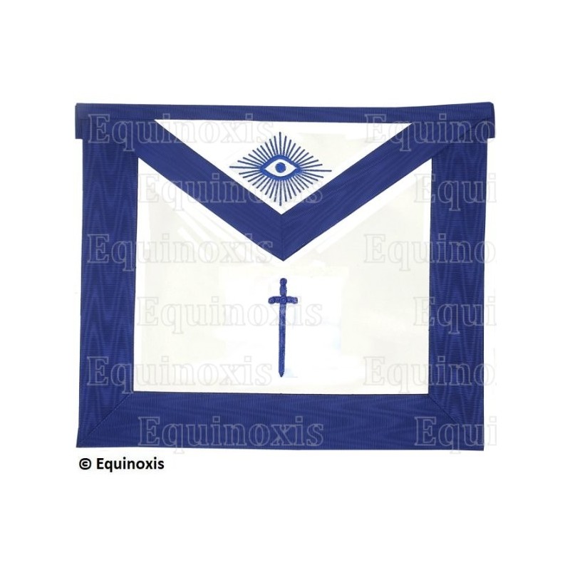 Masonic apron (leather) – York Rite – Tuileur – Machine embroidery