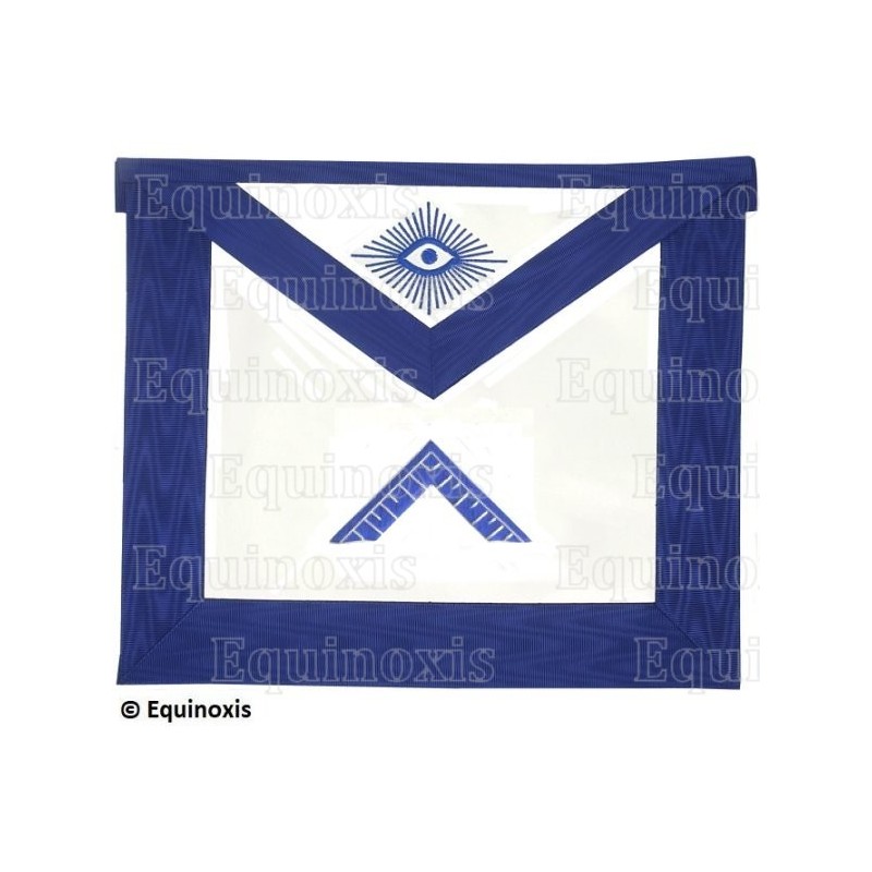 Masonic apron (leather) – York Rite – Worshipful Master 3 – Machine embroidery