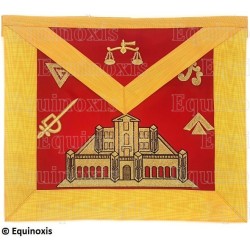 Masonic apron (satin) – Scottish Rite (AASR) – 16th degree – Machine embroidery