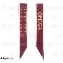 Masonic sash réversible – Scottish Rite (AASR) – 19th degree – Grand Pontife – Machine embroidery – 3