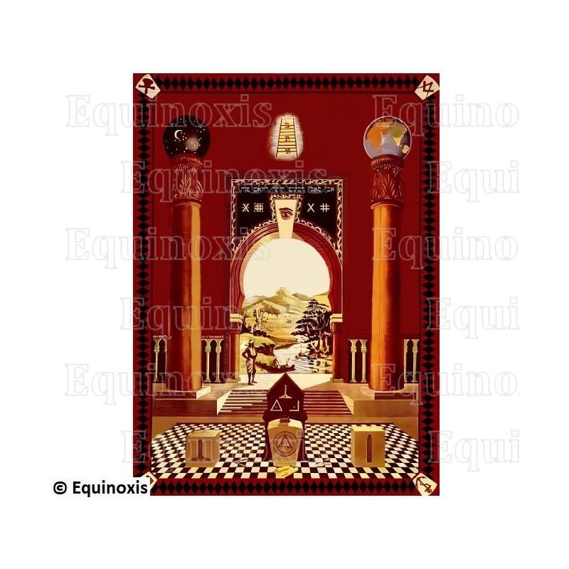 Tableau de Loge maçonnique – Mark degree – Master Mason – 70 cm x 50 cm
