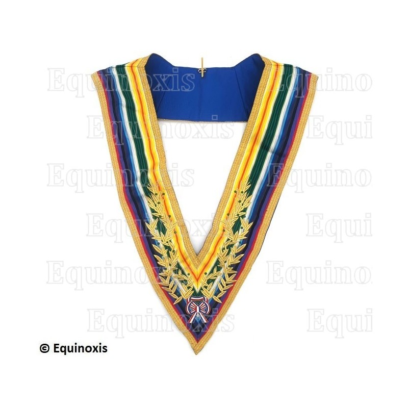 Masonic collar – Nautoniers – Grand Officier National Actif – Machine embroidery