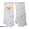 Gants maçonniques coton brodés – Scottish Rite (AASR) – 33rd degree – Triangle vers le bas – Size M