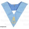 Masonic collar – Traditional French Rite – Deuxième Surveillant – Machine embroidery 