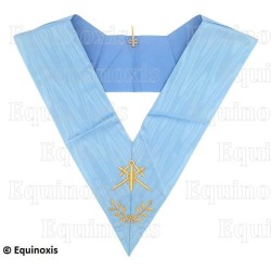 Masonic collar – Traditional French Rite – Maître des Cérémonies – Machine embroidery 
