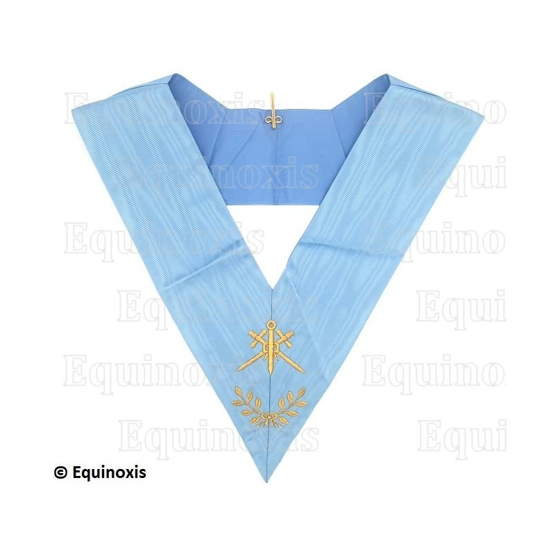 Masonic collar – Traditional French Rite – Maître des Cérémonies – Machine embroidery 