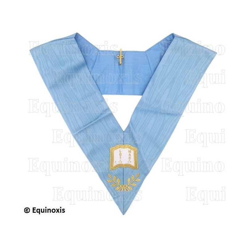 Masonic collar – Traditional French Rite – Orateur – Machine embroidery 