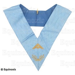 Masonic collar – Traditional French Rite – Premier Surveillant – Machine embroidery 