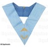 Masonic collar – Traditional French Rite – Premier Surveillant – Machine embroidery 