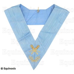 Masonic collar – Traditional French Rite – Secrétaire – Machine embroidery 