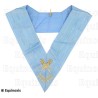 Masonic collar – Traditional French Rite – Secrétaire – Machine embroidery 