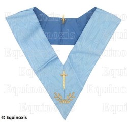 Masonic collar – Traditional French Rite – Couvreur – Machine embroidery 