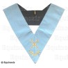 Masonic collar – Traditional French Rite – Trésorier – Mourning back – Machine embroidery 