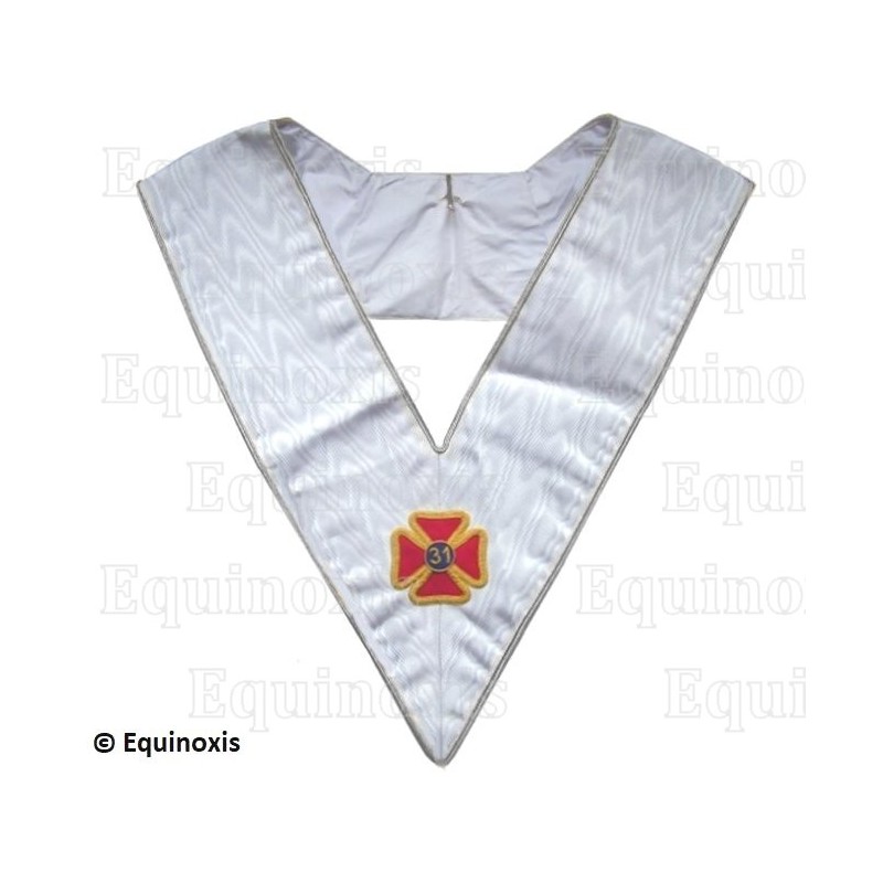 Masonic collar – Scottish Rite (AASR) – 31st degree – SCDF – Hand embroidery