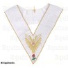 Masonic collar – Scottish Rite (AASR) – 33rd degree – Grande Gloire et Rose rouge – Machine embroidery