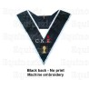Masonic collar – Scottish Rite (AASR) – 30th degree – CKS – Grand Garde des Sceaux – Machine embroidery