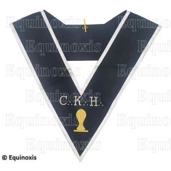 Masonic collar – Scottish Rite (AASR) – 30th degree – CKH – Grand Grade des Sceaux – Machine embroidery