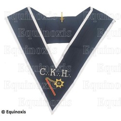 Masonic collar – Scottish Rite (AASR) – 30th degree – CKH – Grand Capitaine des Gardes – Machine embroidery
