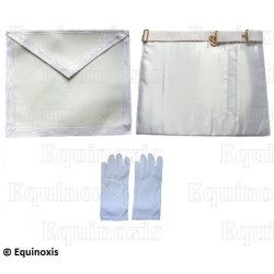 Ensemble Apprenti / Compagnon – Tablier en cuir 30 cm x 35 cm + 1 paire de gants blancs