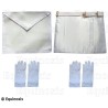 Ensemble Apprenti / Compagnon – Tablier en cuir 30 cm x 35 cm + 2 paires de gants blancs