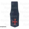 Leather sword holder – Leather sword holder noir pour épée fine – Croix templière pattée rentrée