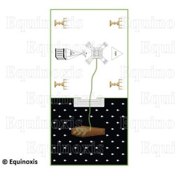 Tapis de Loge maçonnique – REAA – 5ème degré – 100 cm x 50 cm