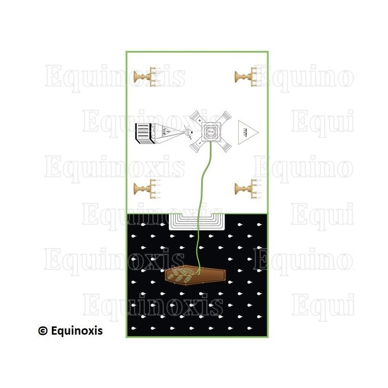 Tapis de Loge maçonnique – REAA – 5ème degré – 100 cm x 50 cm