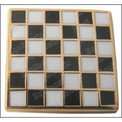 Masonic lapel pin – Chequered Floor – Square