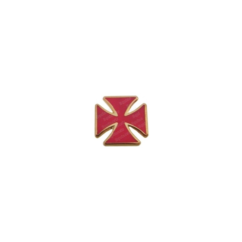Templar lapel pin – Patted Templar cross w/ red enamel