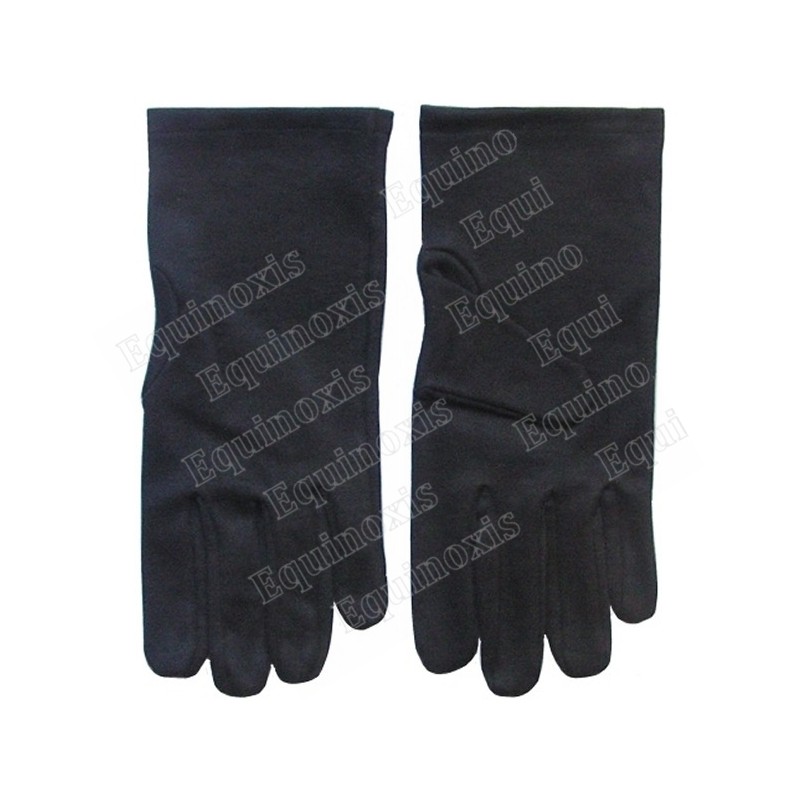 Gants maçonniques noirs pur coton – Size 8 ½