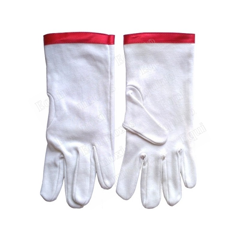 Masonic cotton gloves – RSR – CBCS – Size 6 ½
